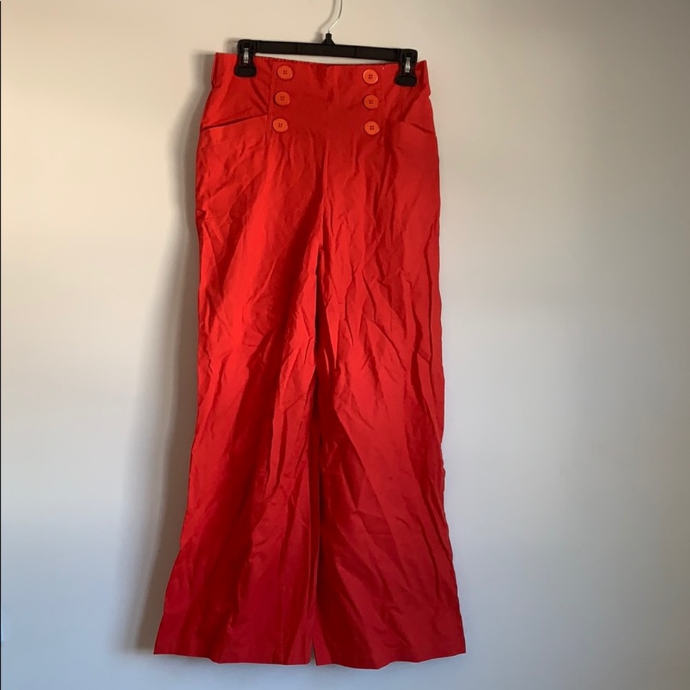 Red Sailor Pants - Picture 2 of 4